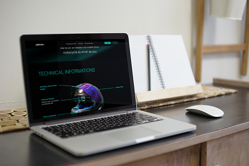 Aperçu de l'interface du site Jarvish sur desktop